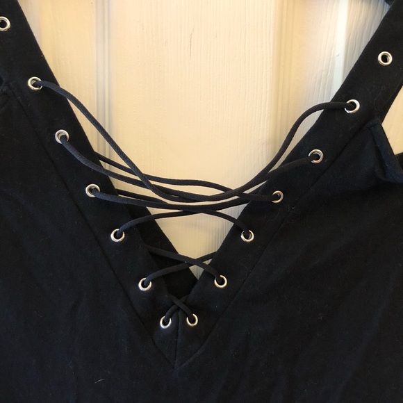 NWOT Mini Tight Fitting Black Dress SZ. M - Picture 2 of 4